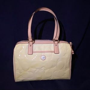 Coach Embossed Patent Satchel
